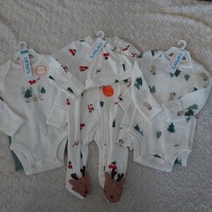 Bundle (6 pieces) 3 Carter's Festive Sets 3mo Winter Cool Weather